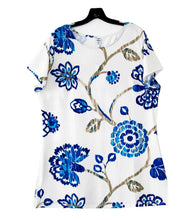Load image into Gallery viewer, Floral Print Tops Blouse Round Neck Short Sleeve T-Shirt