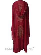 Load image into Gallery viewer, Light Red Muslim Religious CaftanPayne Atelier ChicagoLight Red Muslim Religious Caftan Floor Length Maxi