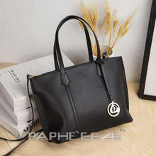 Load image into Gallery viewer, Midi Size Luxurious TotePayne Atelier ChicagoMidi Size Luxurious Tote Hand Purse with Cross Body - Black