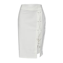 Load image into Gallery viewer, American Slide Lace White Knee Skirt
