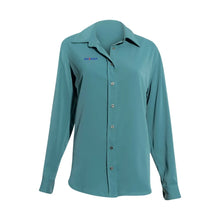 Load image into Gallery viewer, Ladys Business Wear Dress Shirt Long Sleeve Super Quality Teal