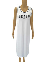 Load image into Gallery viewer, Payne Atelier ChicagoWhite Spotty DressWhite Spotty and Casual Long 4-Way Stretch Sleeveless DressDresse