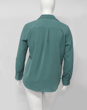 Load image into Gallery viewer, Ladys Business Wear Dress Shirt Long Sleeve Super Quality Teal