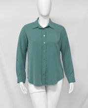 Load image into Gallery viewer, Ladys Business Wear Dress Shirt Long Sleeve Super Quality Teal