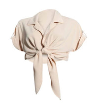 Load image into Gallery viewer, Rapheeze Short Sleeve Multi-Pattern Ladies Dress Shirt-Baby Light