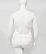 Load image into Gallery viewer, White Classy Polyspndex Dress Top With Open Chest Buttons