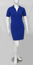 Load image into Gallery viewer, Fat Melting Sporting Gown Collar Shaper Dress- Blue
