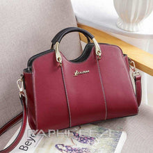 Load image into Gallery viewer, Small Elegant &amp; Stylish Tote HandbagPayne Atelier ChicagoSmall Elegant &amp; Stylish Tote Handbag for Woman - Wine Red

