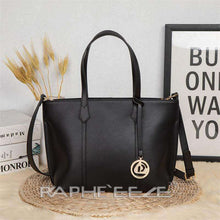 Load image into Gallery viewer, Midi Size Luxurious TotePayne Atelier ChicagoMidi Size Luxurious Tote Hand Purse with Cross Body - Black
