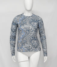 Load image into Gallery viewer, Rapheeze Blue Paisley Designer Bodycon Top
