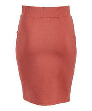 Load image into Gallery viewer, English Italian Half Button Marsala V-Skirt
