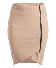 Load image into Gallery viewer, English White PolySpandex V-Curve Skirt
